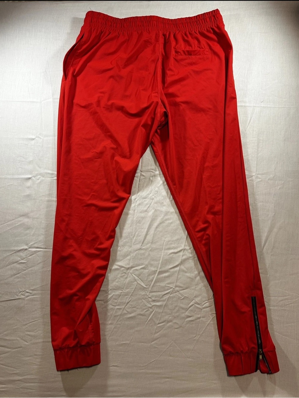 ZYIA Women's Red Jumpsuit Romper with Drawstring Waist - Picture 3 of 9